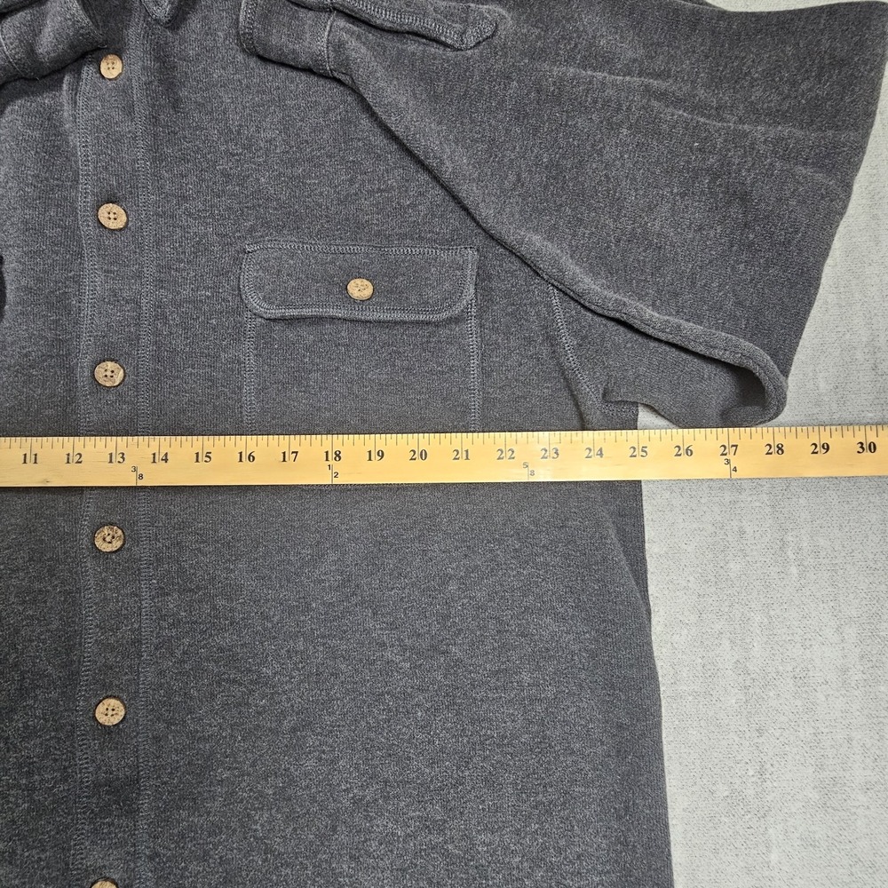 Tommy Bahama Men's Washed‎ Black Sweatshirt Button Down Long Sleeve Sz Large - Picture 9 of 13